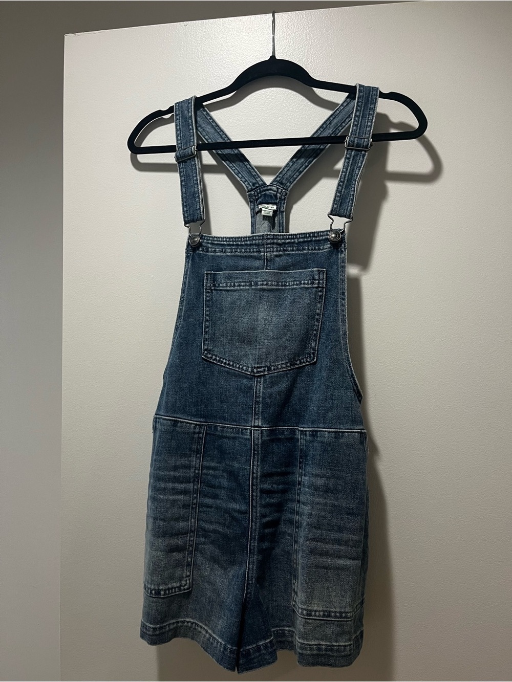aerie Denim Short Overalls